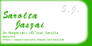 sarolta jaszai business card